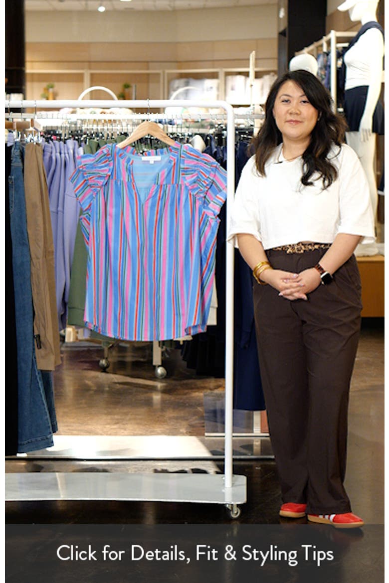 Jaimie Stripes Ruffle Top video