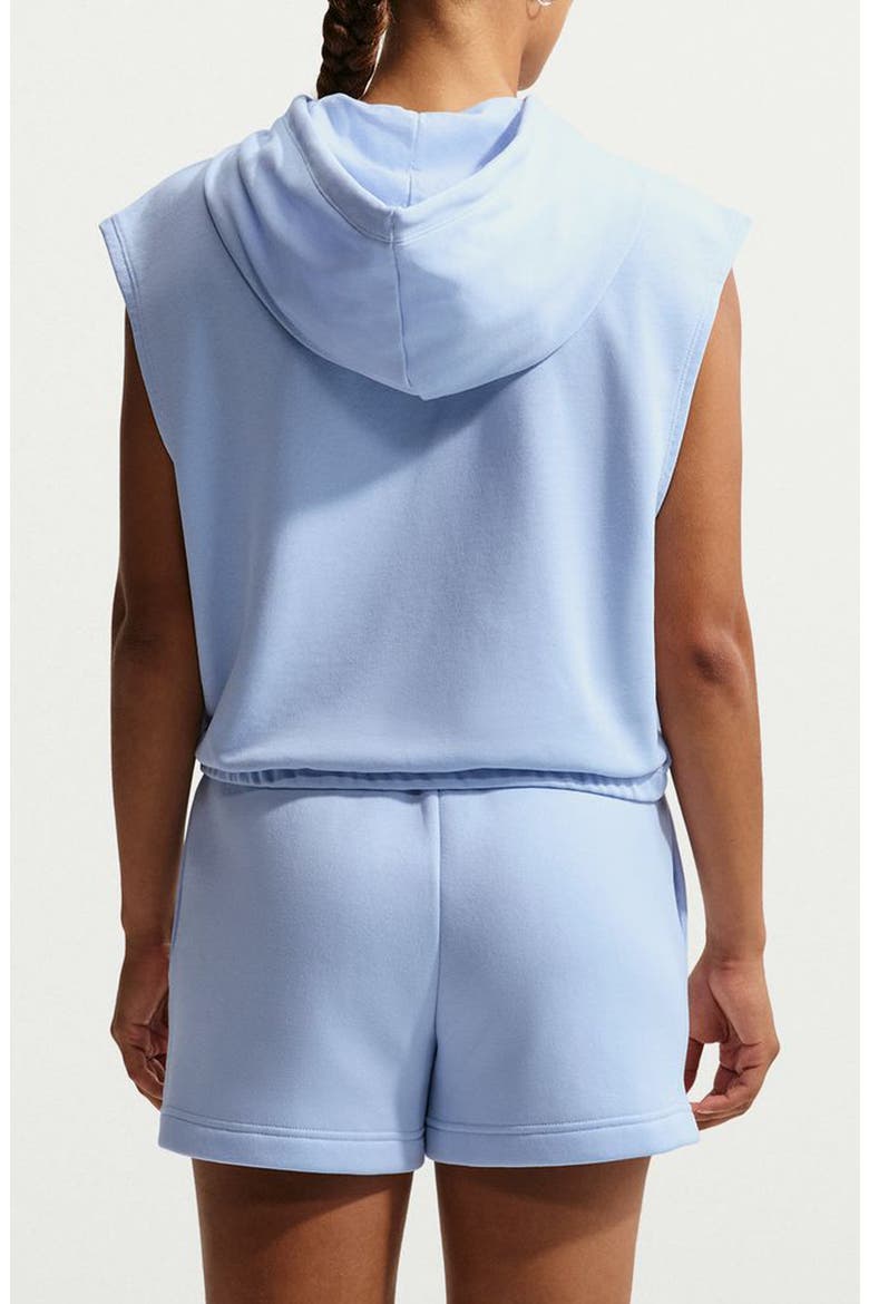 Phoenix Cap Sleeve Cotton Blend Hoodie, Alternate, color, HYDROGEN BLUE/ SAIL