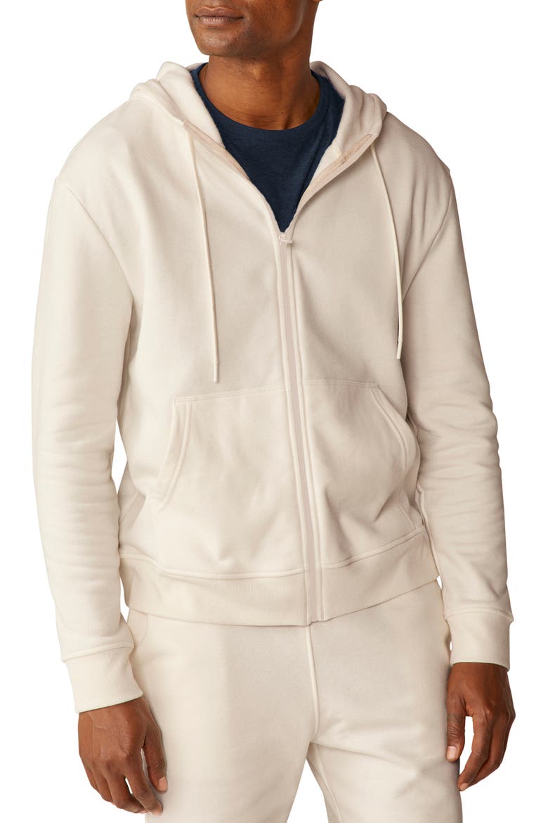 Every Body Cotton Blend Zip Hoodie, Main, color, FRESH SNOW
