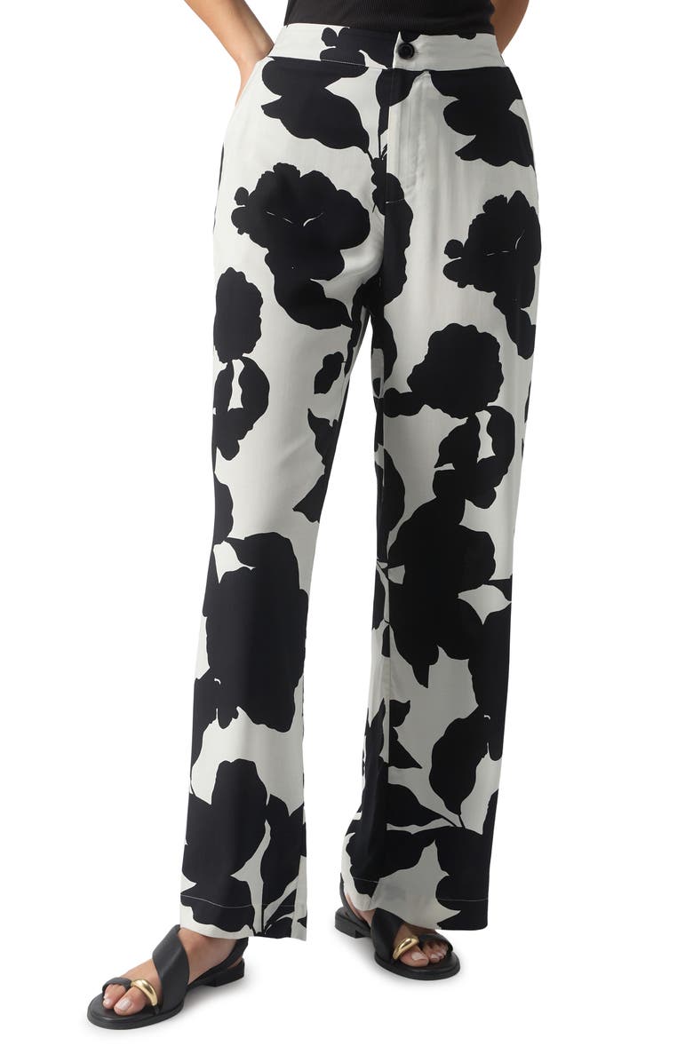 Sanctuary Print Wide Leg Pants, Alternate, color, 