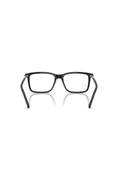 Polo Ralph Lauren 55mm Rectangle Optical Glasses In Black