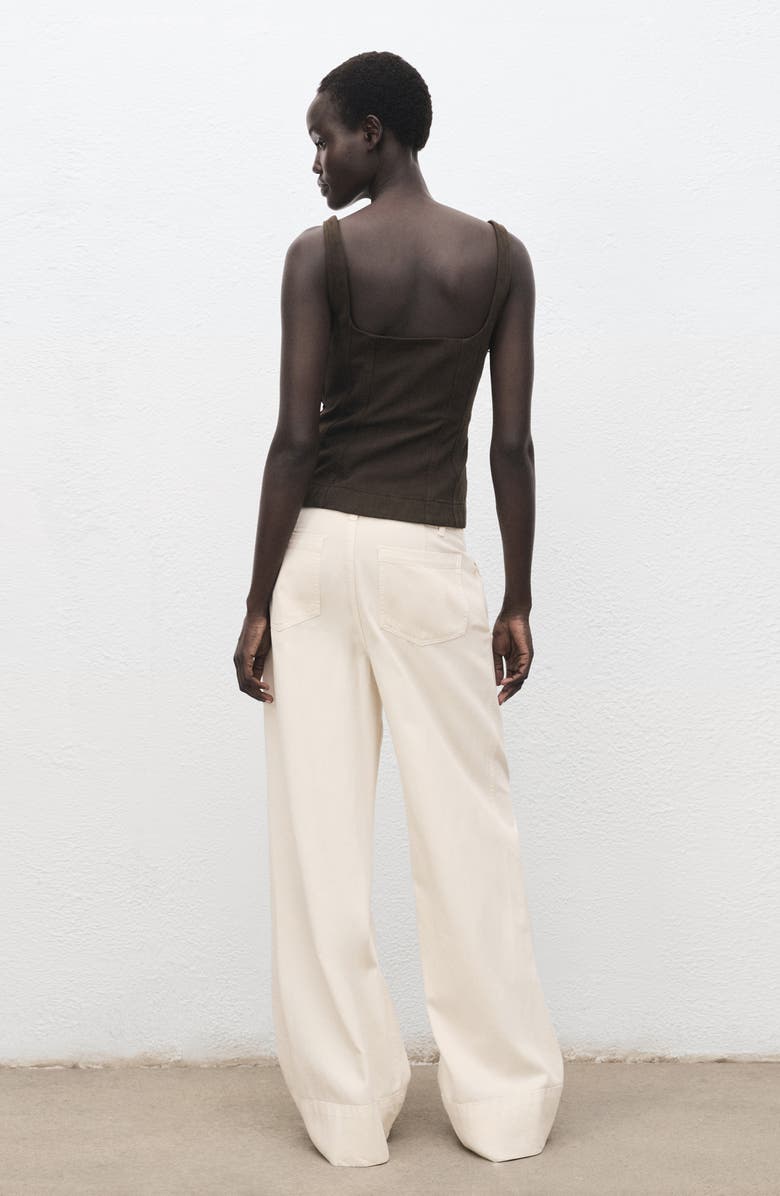 MANGO Wide Leg Jeans, Alternate, color, Ecru