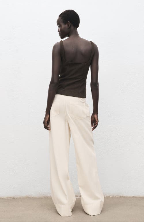 Mango Wide Leg Jeans In Multi