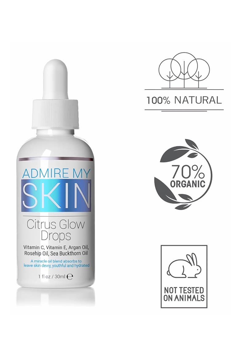 Citrus Glow Drops Vitamin C Facial Oil, Alternate, color, Clear