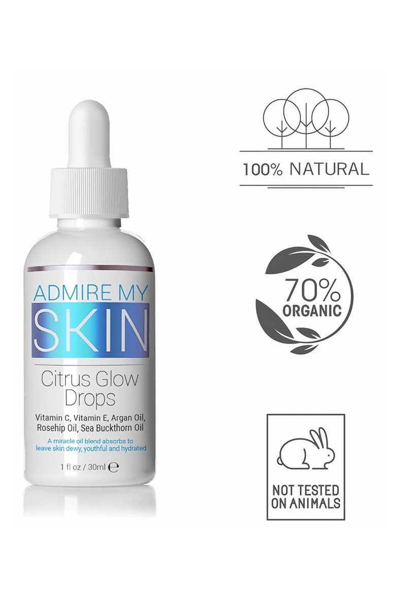Admire My Skin Citrus Glow Drops Vitamin C Facial Oil, Alternate, color, Clear