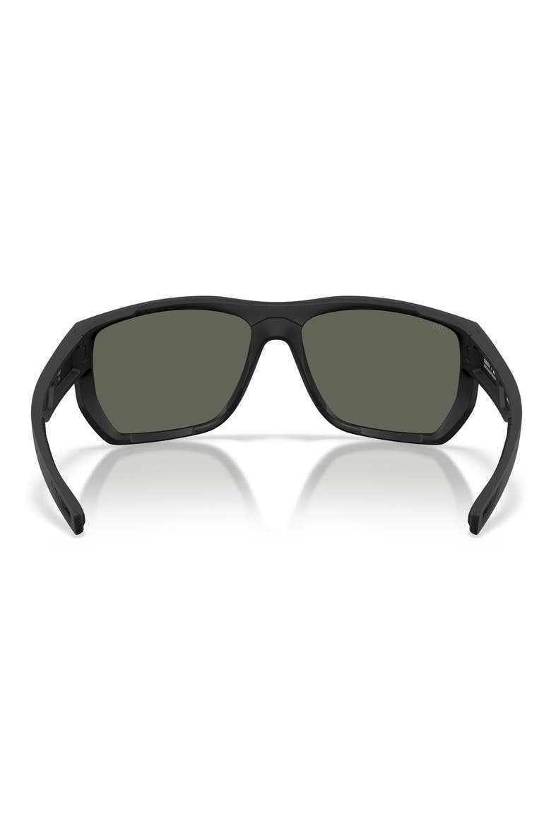 Santiago 63mm Oversize Polarized Rectangular Sunglasses, Alternate, color, NETPLUS BLACK / GRAY 580G