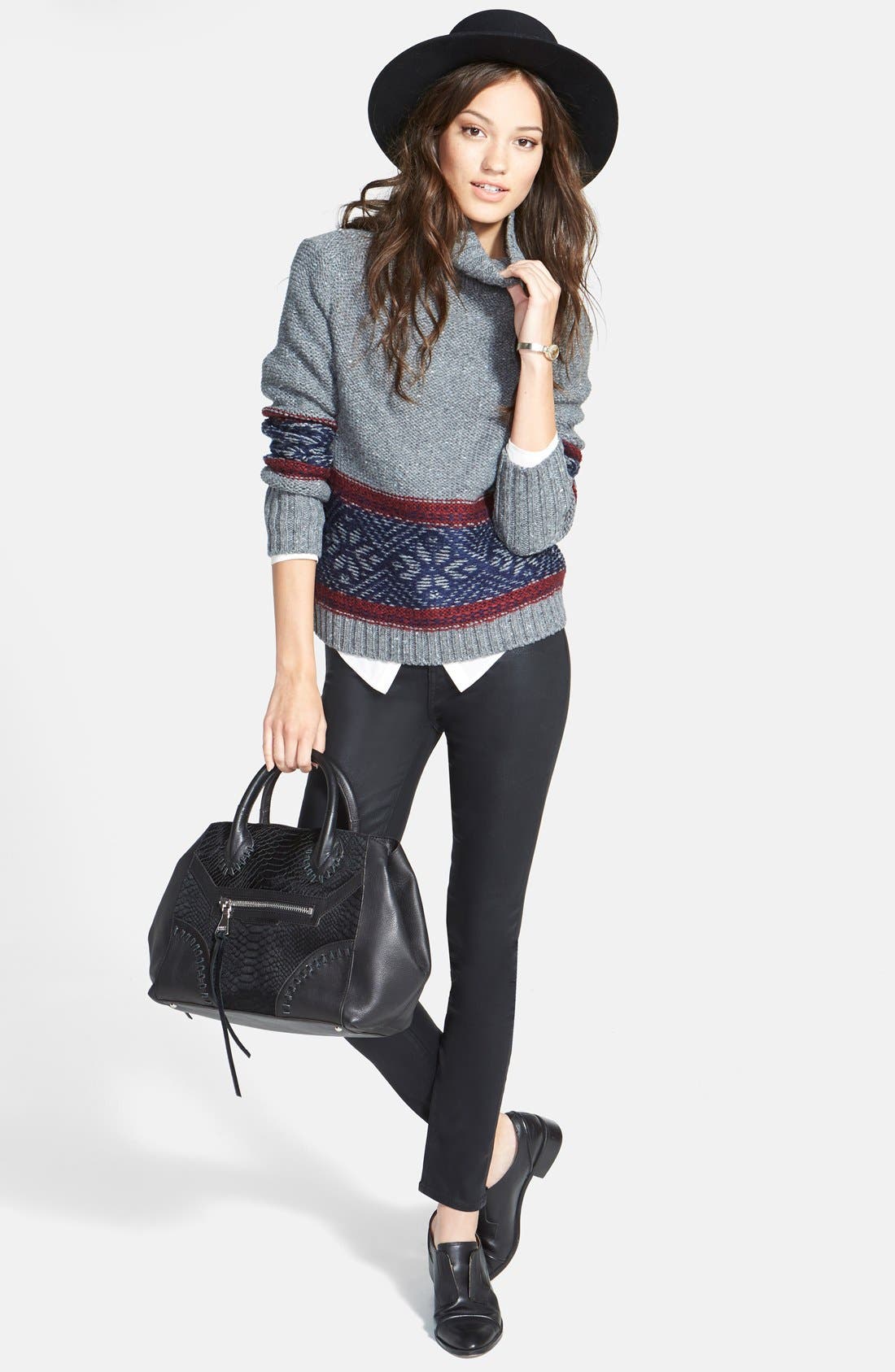 'Daphne' Slip-On, Main, color, BLACK
