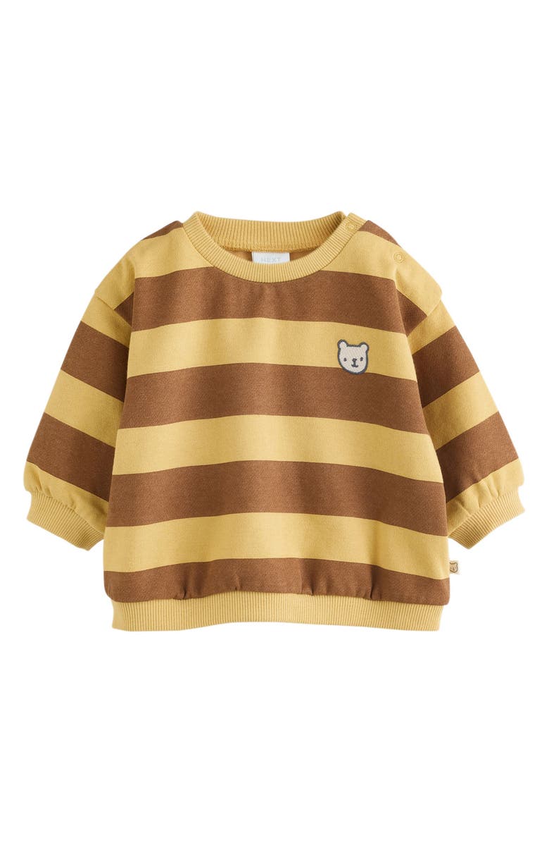 NEXT 4-Pack Sweatshirt & Shorts Sets, Alternate, color, Blue/ Rust Stripe