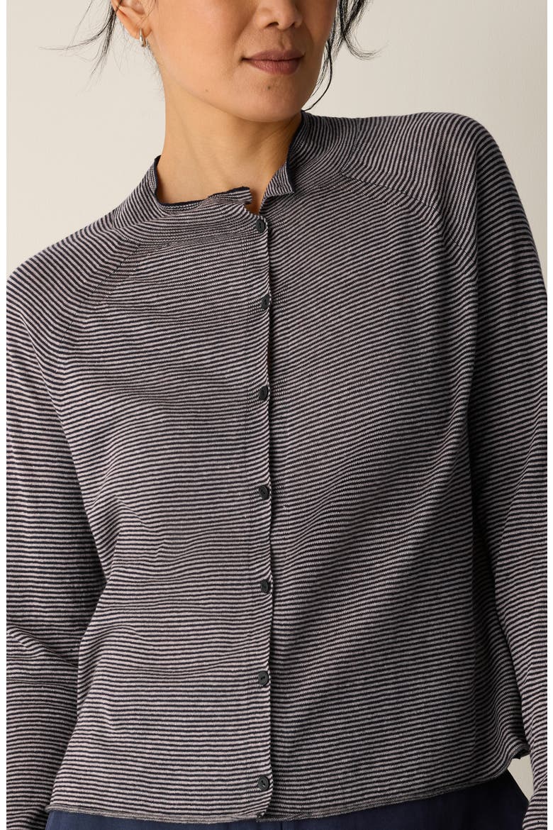 Organic Linen & Organic Cotton Cardigan, Alternate, color, INK