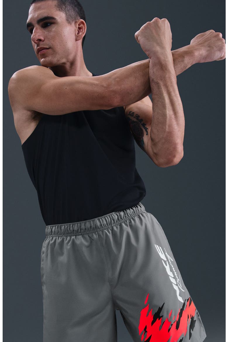 Challenger Dri-FIT® Brief Lined Performance Running Shorts, Alternate, color, SMOKE GREY