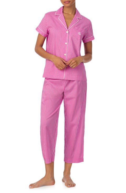 Cotton Blend Crop Pajamas