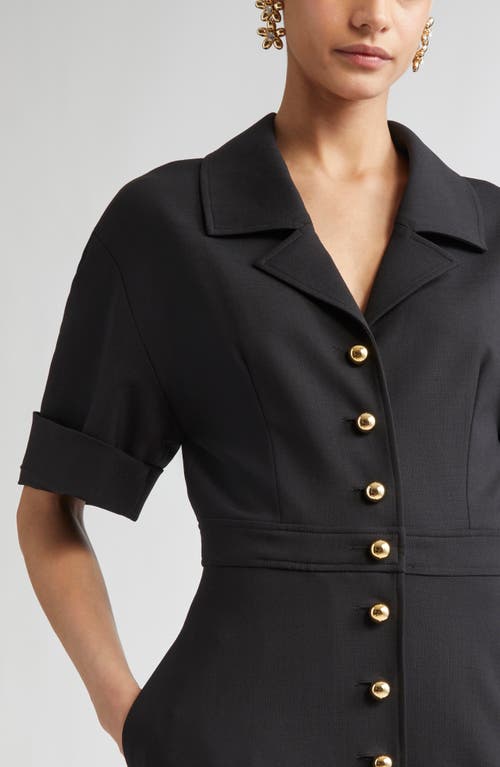 Carolina Herrera Stretch Virgin Wool Midi Dress