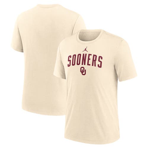 Jordan Brand Natural Oklahoma Sooners Arch Logo Triblend T-shirt