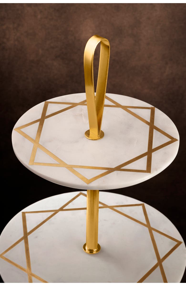 GAURI KOHLI Marbella Cake Stand, Alternate, color, White