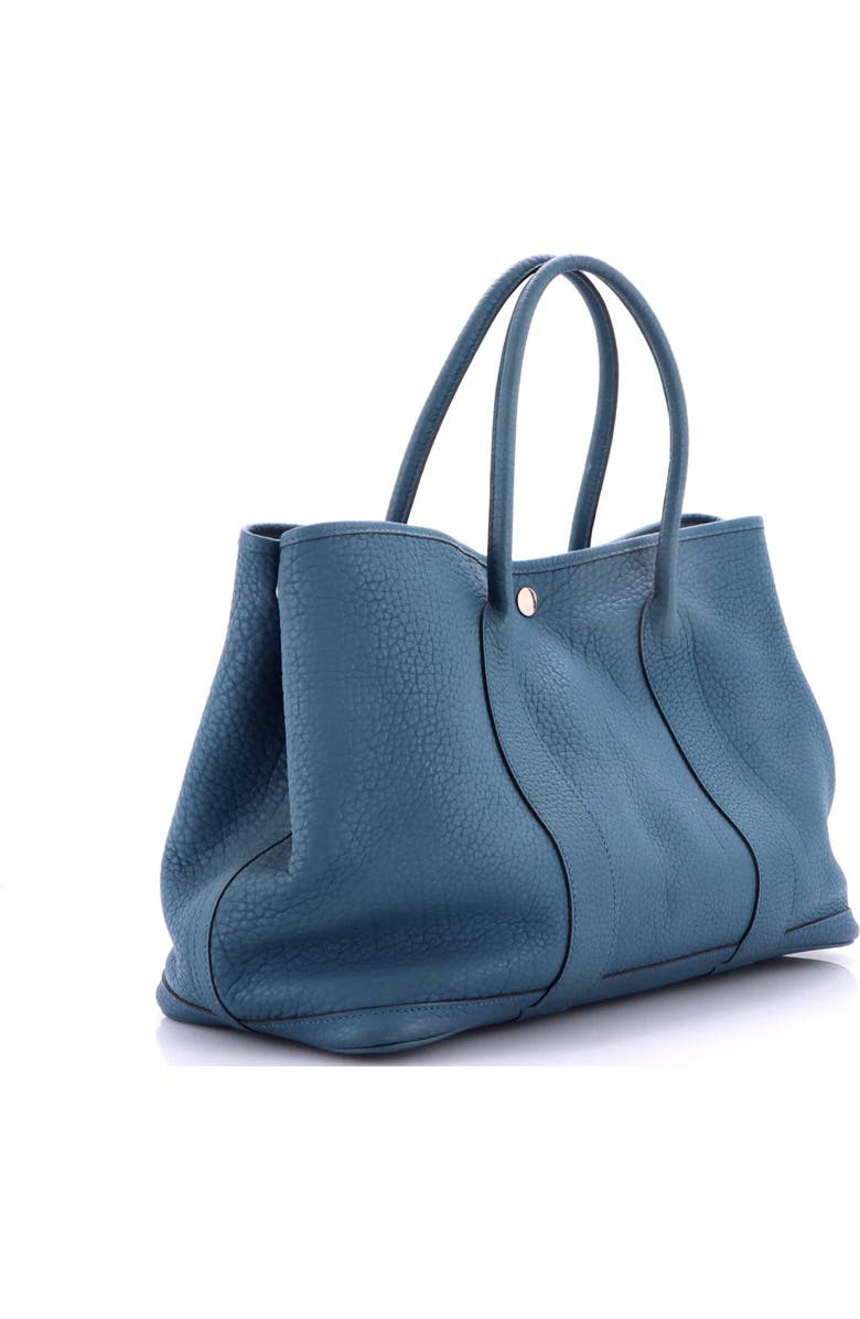 Pre-Owned Hermes Garden Party Tote Leather 36, Alternate, color, Bleu Tempete