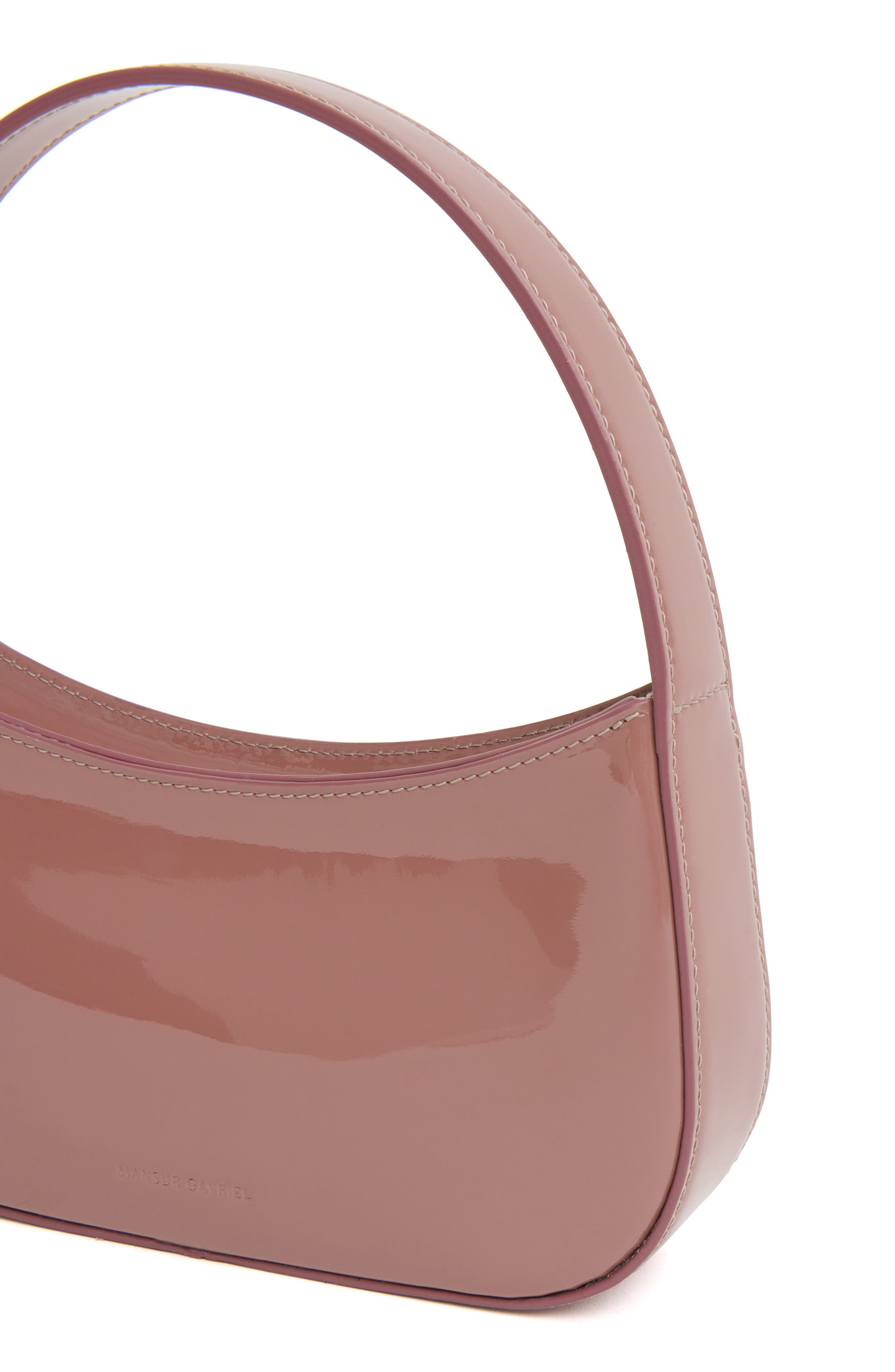 Mansur Gavriel Mini BonBon Patent Leather Shoulder Bag, Alternate, color, Rosewood
