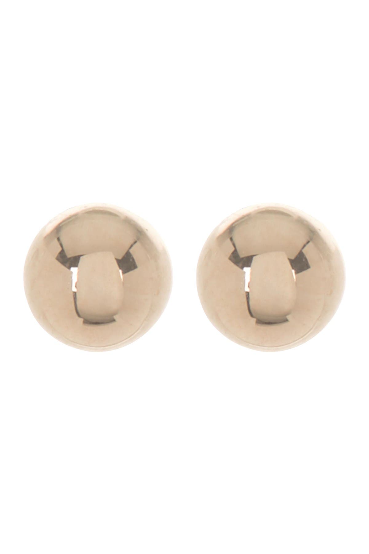 CANDELA JEWELRY 14K Yellow Gold High Polish Ball Stud Earrings