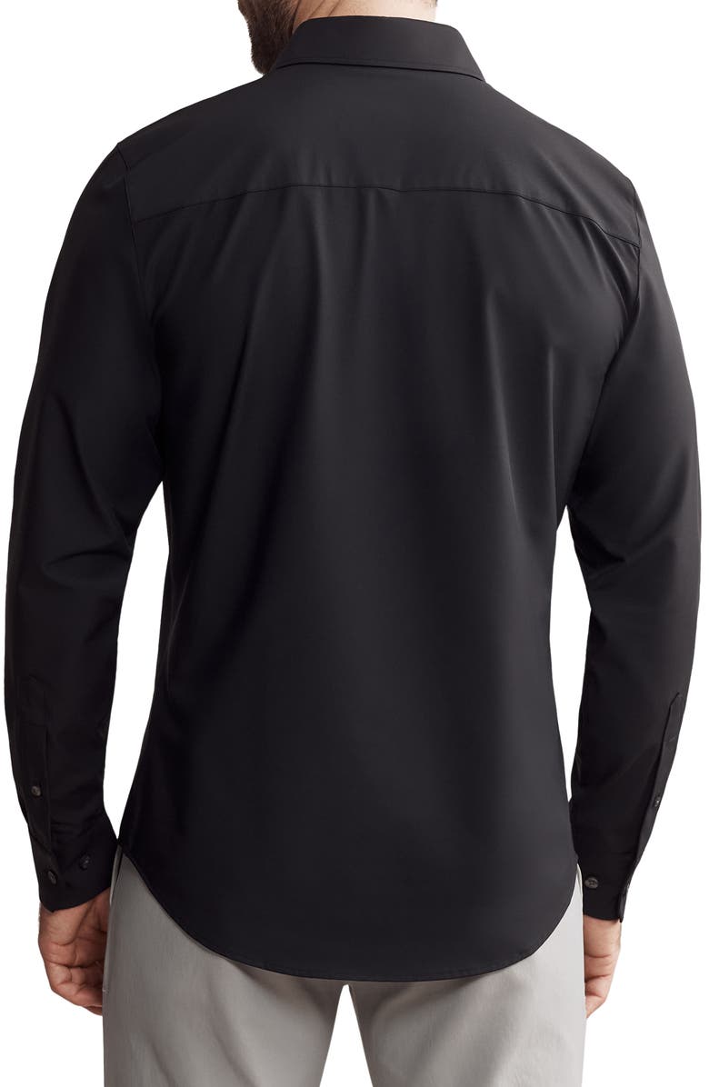 Rhone State of Mind Slim Fit Button-Up Shirt, Alternate, color, Black