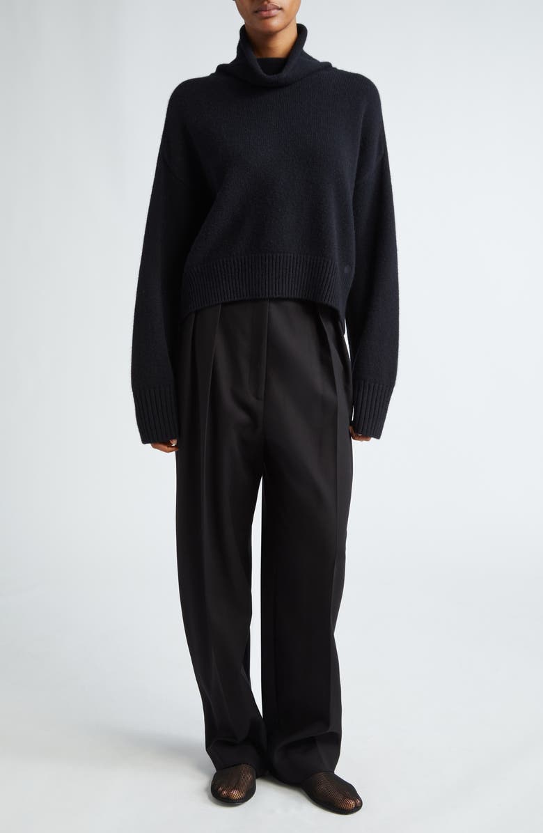 LOULOU DE SAISON Loulou Studio Stintino Crop Wool & Cashmere Sweater, Alternate, color, 