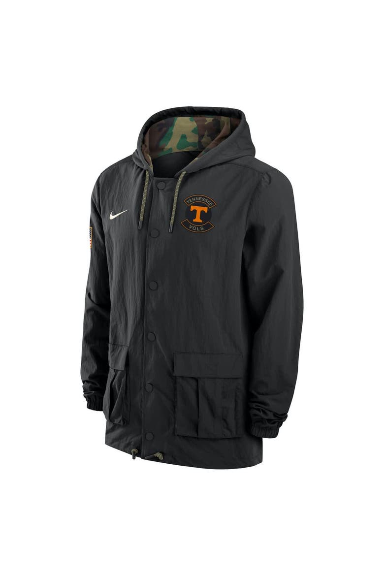 Men's Nike Black Tennessee Volunteers 2025 NCAA Military Appreciation Full-Snap Jacket, Alternate, color, Black