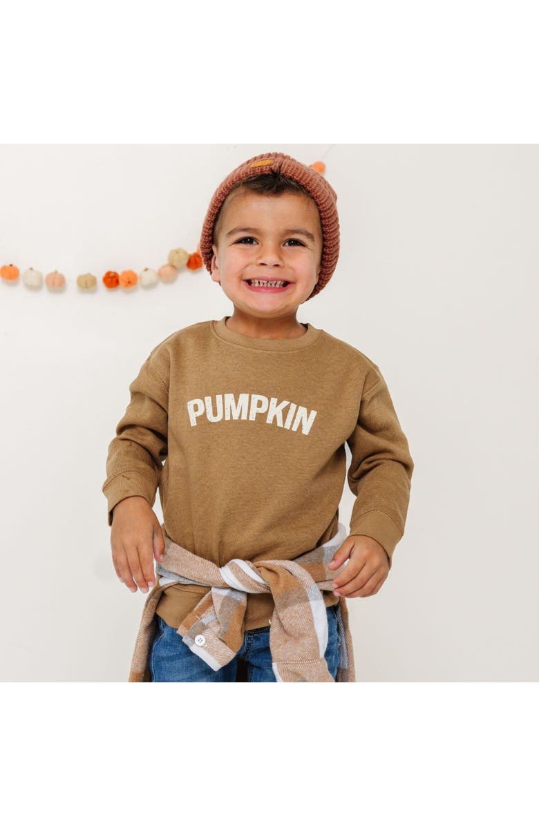 Sweet Wink Pumpkin Sweatshirt, Alternate, color, Mocha