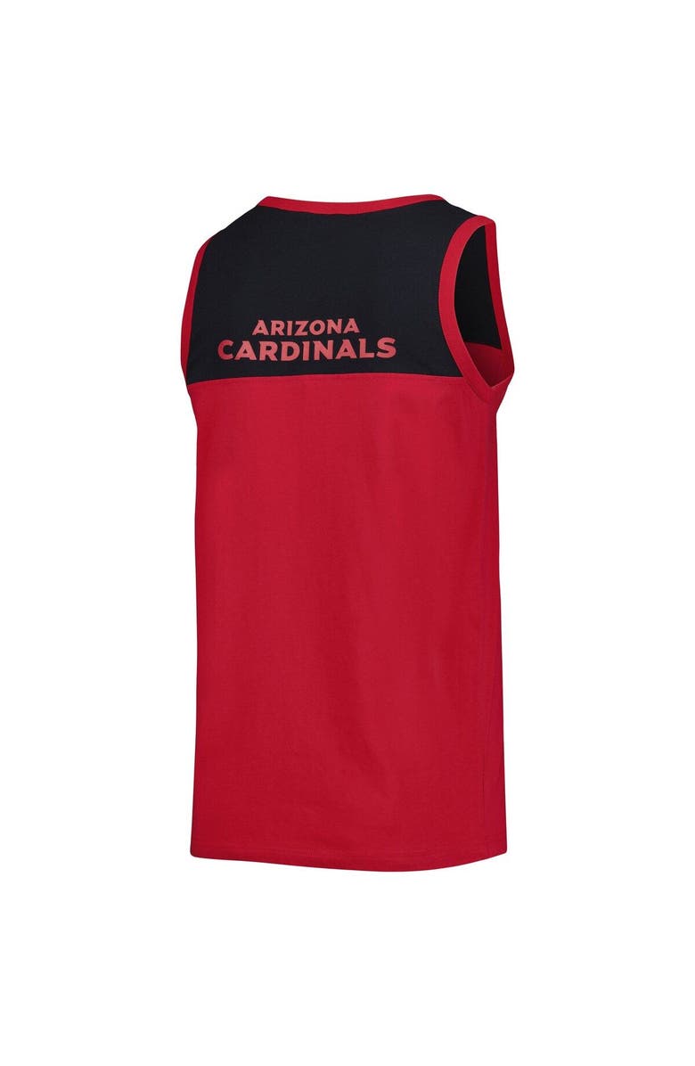 STARTER Men's Starter Cardinal/Black Arizona Cardinals Team Touchdown Fashion Tank Top, Alternate, color, Cardinal