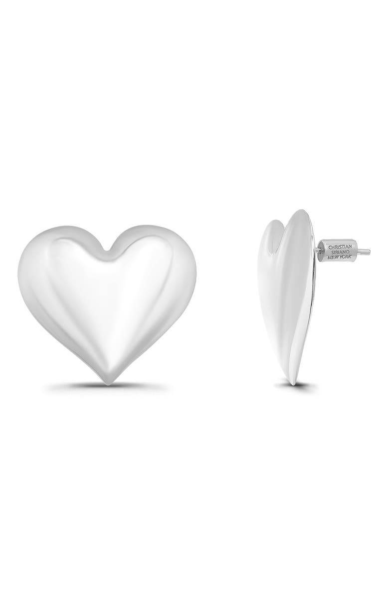 Christian Siriano New York Heart Button Stud Earrings, Alternate, color,