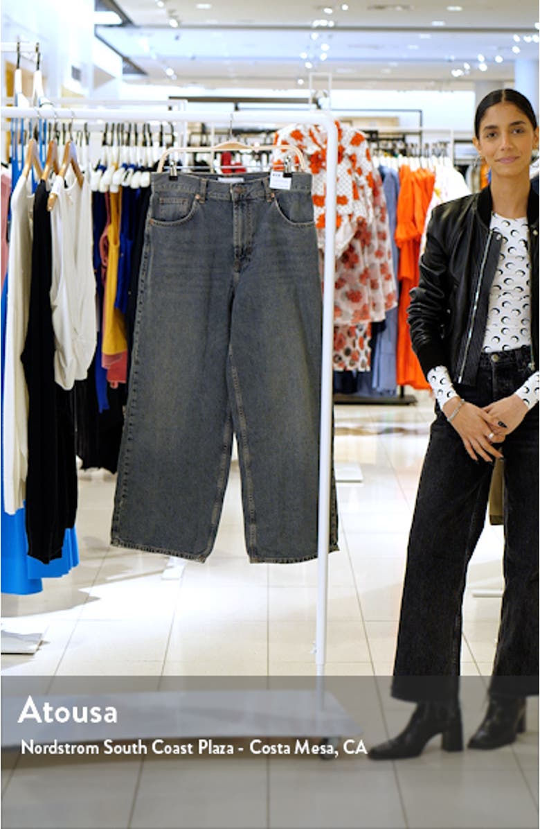 Low Slung Wide Leg Boyfriend Jeans, sales video thumbnail