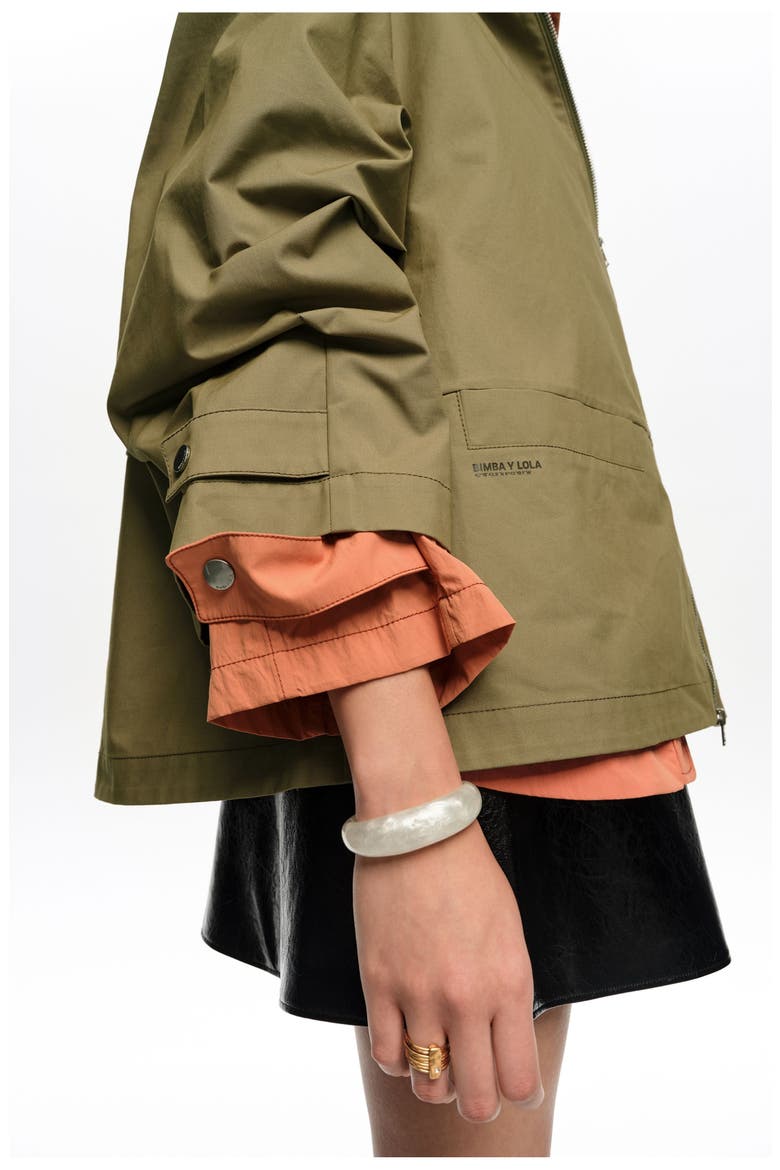 Cotton A-Line Trench, Alternate, color, LIGHT KHAKI