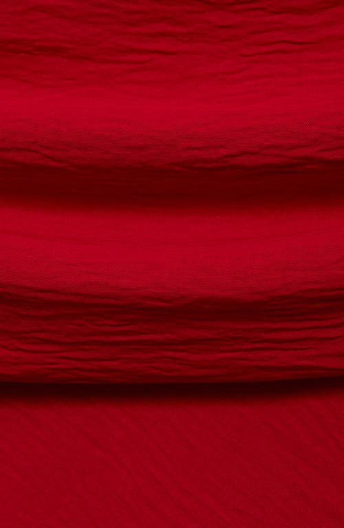 Mango Off The Shoulder Long Sleeve Top In Red