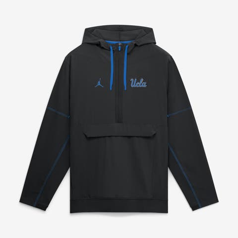 Men's Jordan Brand Black UCLA Bruins 2026 Sideline Anorak Half-Zip Hooded Jacket