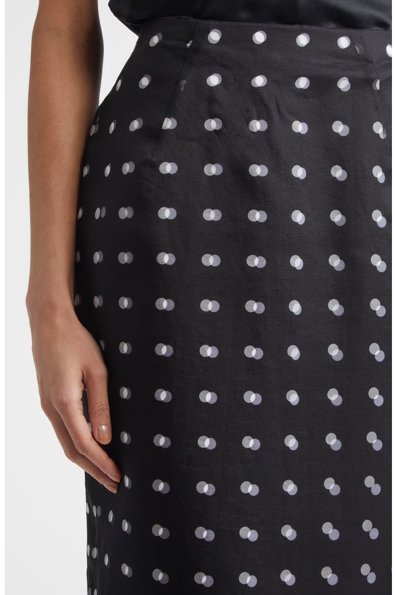 Bethan Layered Polka Dot Silk Organza Midi Skirt, Alternate, color, BLACK POLKA DOT