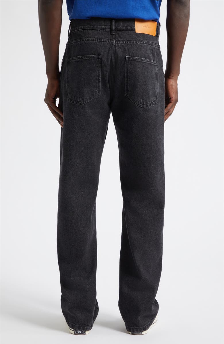 Second Layer Big Papi Relaxed Straight Leg Jeans, Alternate, color, Black Stone Wash