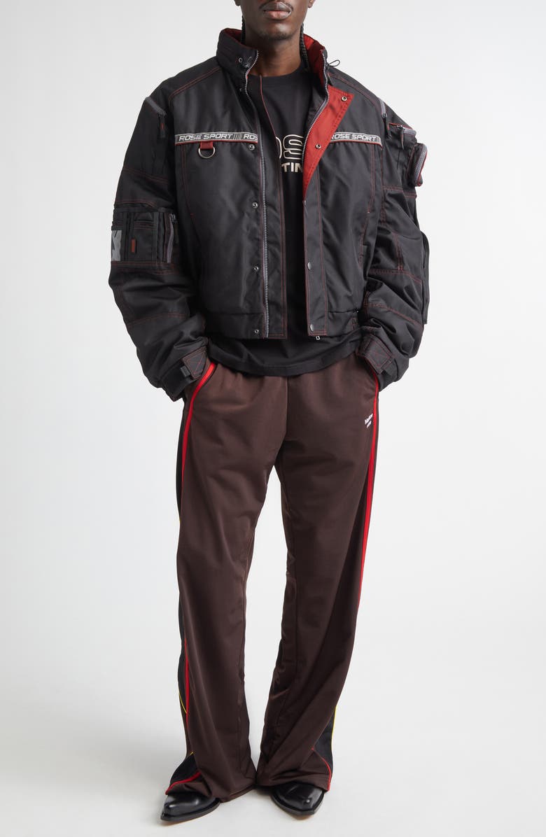 Martine Rose Wide Leg Track Pants, Alternate, color, Brown