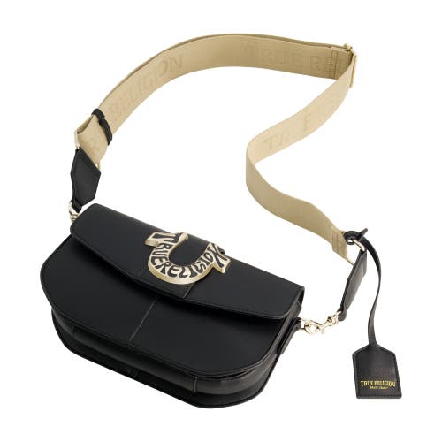 True Religion Shoulder Bag With Signature Logo Accent In Black