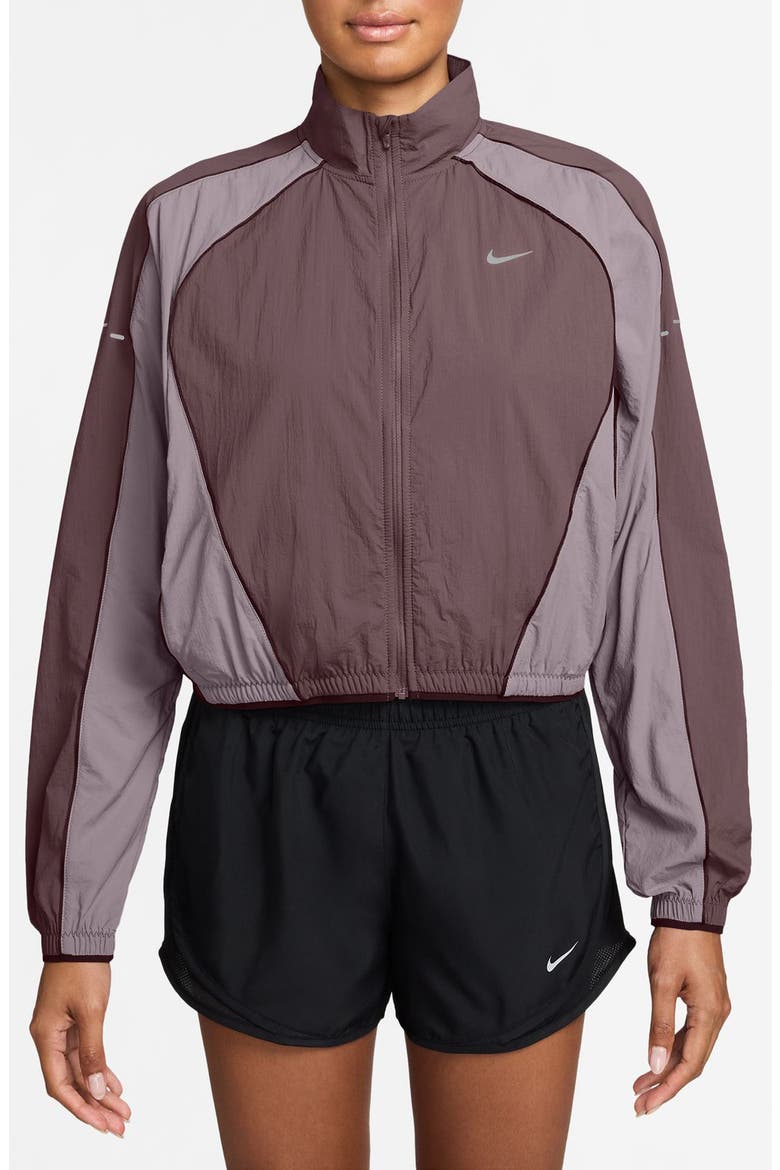 Swift UV Repel Running Jacket, Main, color, TATTOO/REFLECTIVE SILVER