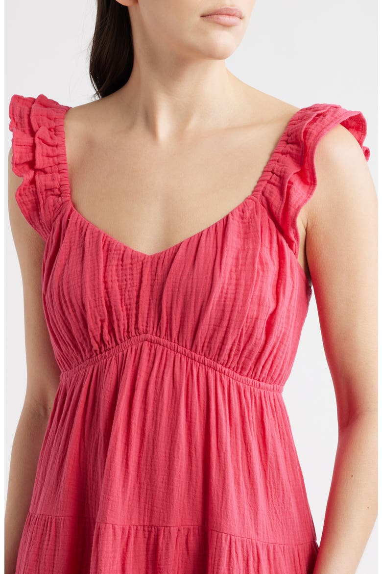 Empire Waist Maxi Dress, Alternate, color, BRIGHT ROSE