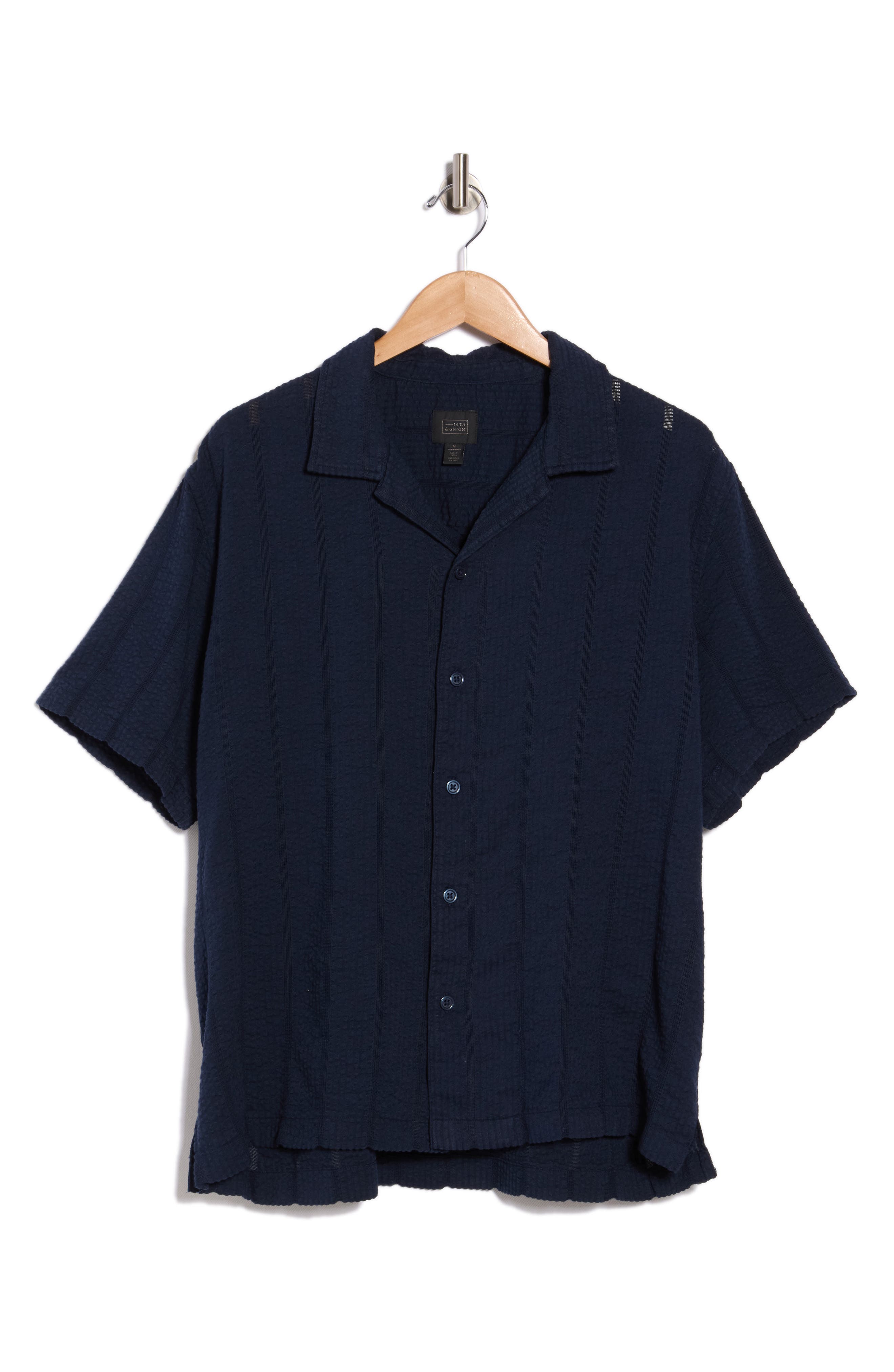 Short Sleeve Seersucker Café Shirt