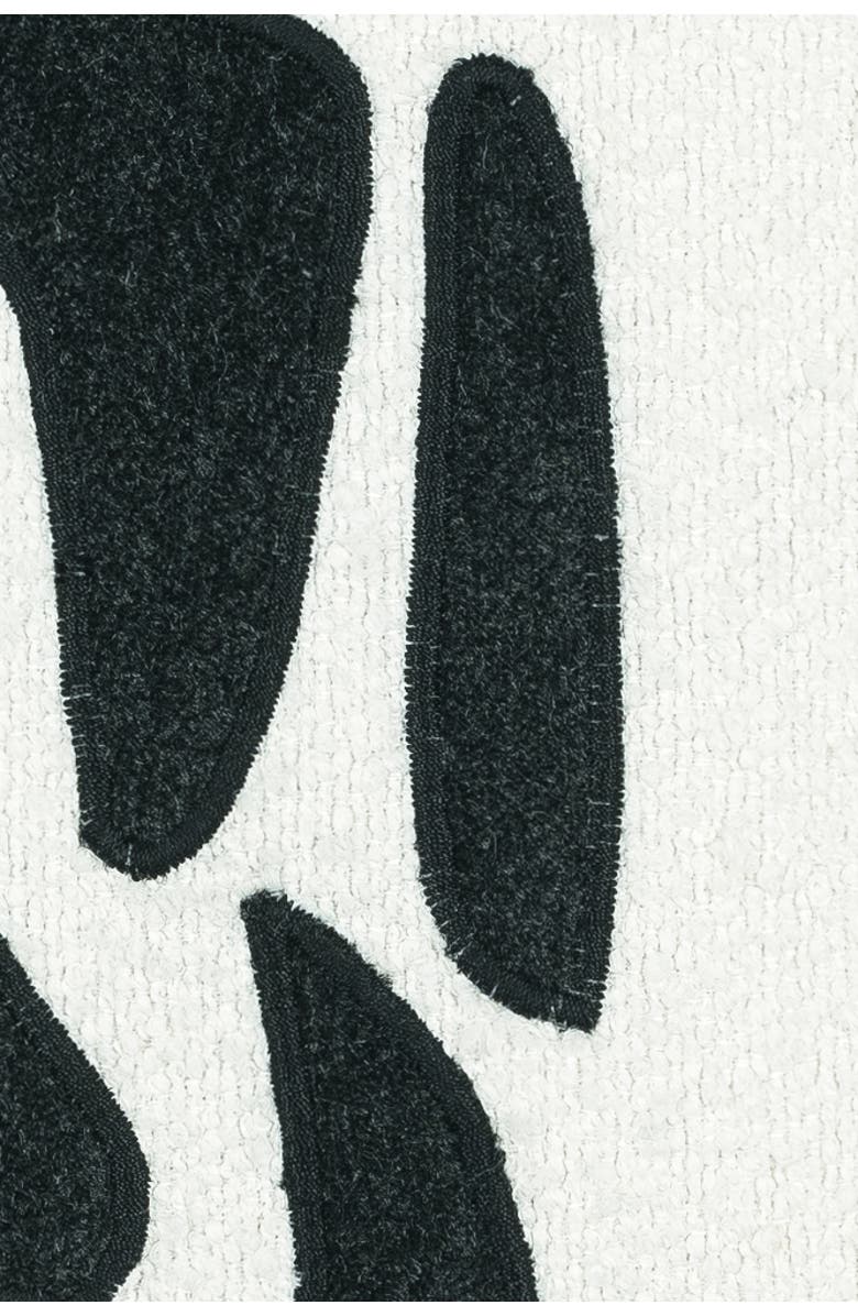 Elaine Smith Resonate Hand Applique Velvet & Boucle Indoor & Outdoor Woven Accent Pillow, Alternate, color, Charcoal