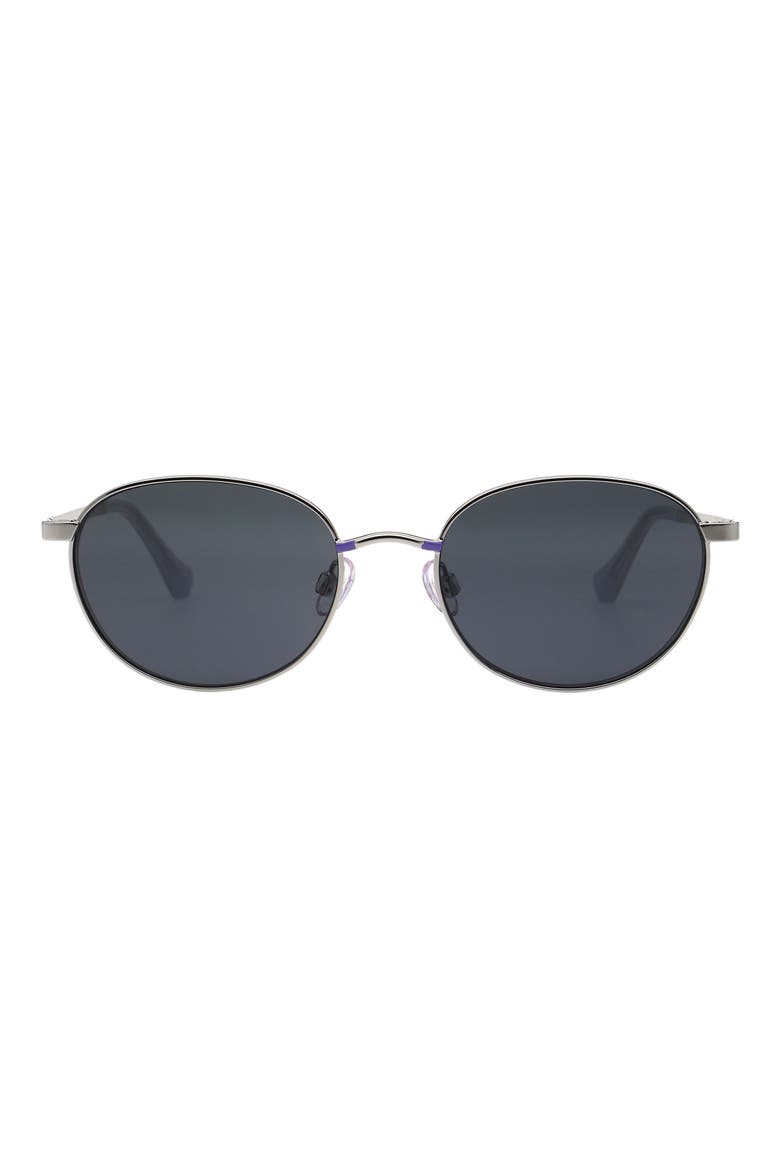 51mm Oval Sunglasses, Main, color, SILVER