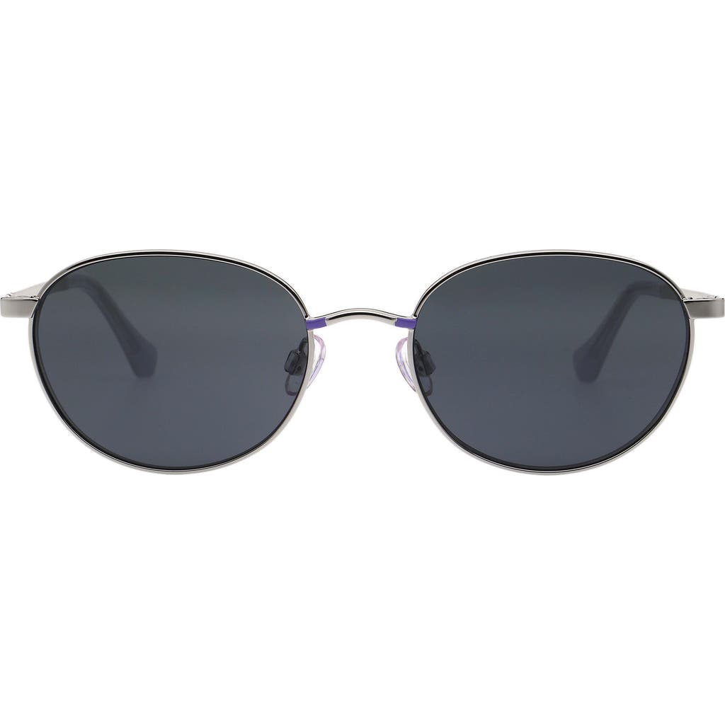 Florence by Mills 51mm Oval Sunglasses in Silver  product