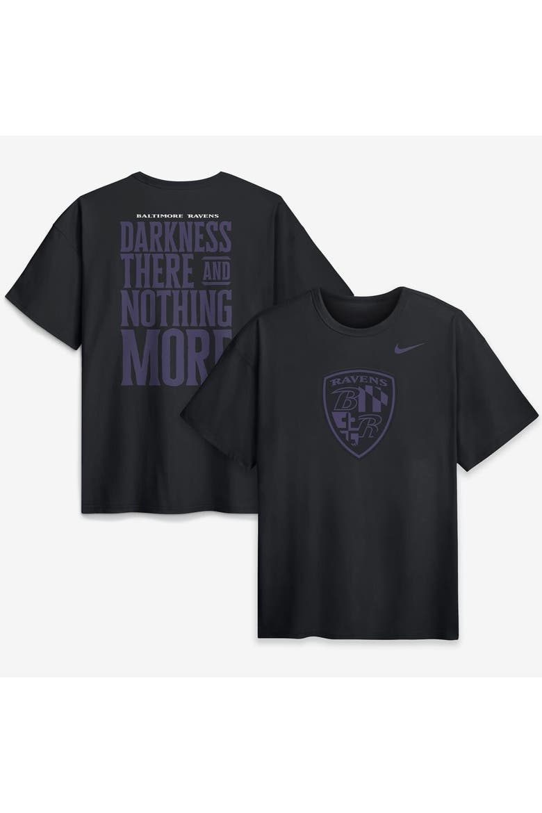 Men's Nike  Black Baltimore Ravens Backfield Disruptor Max 90 T-Shirt, Main, color, Black