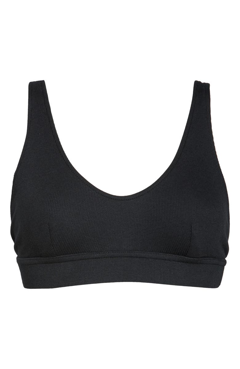 Commando Luxury Rib Bralette, Alternate, color, Black