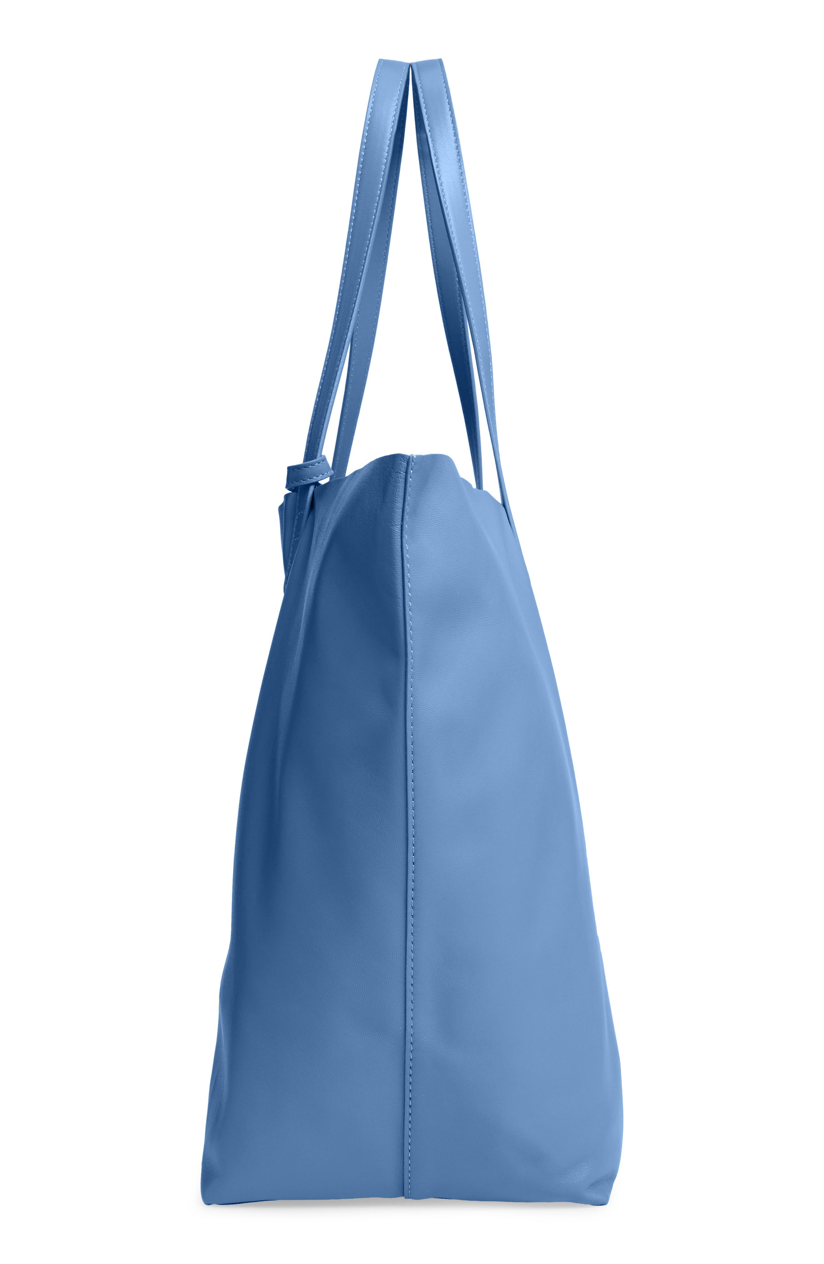 Oversize Lambskin Leather Tote, Alternate, color, LAGO