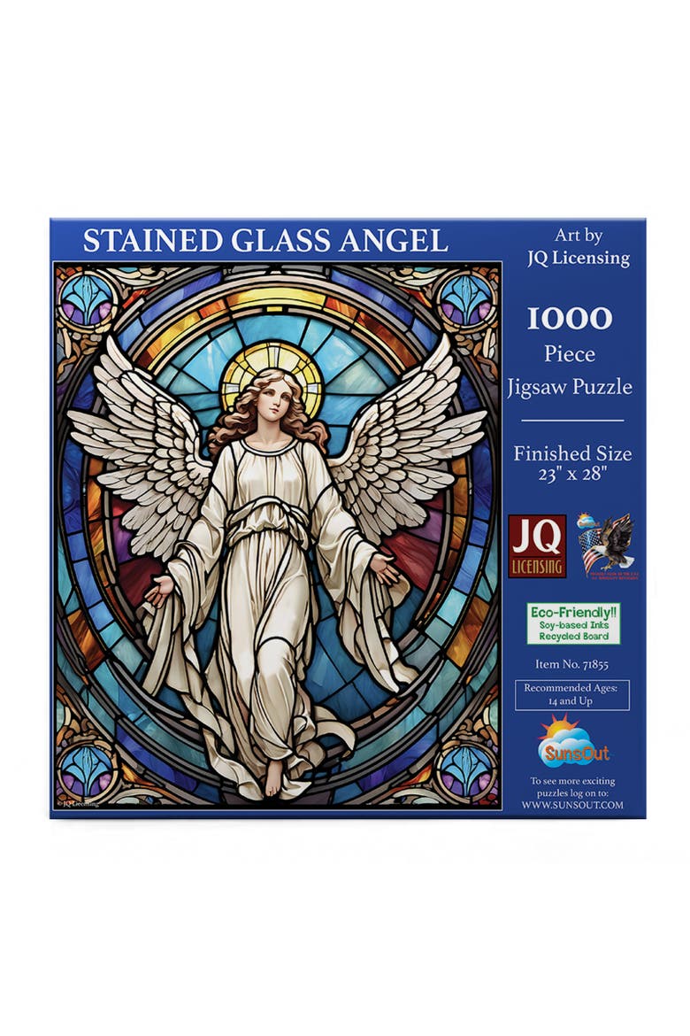 Stained Glass Angel 1000 piece Jigsaw Puzzle for Adults, Alternate, color, Multicolor