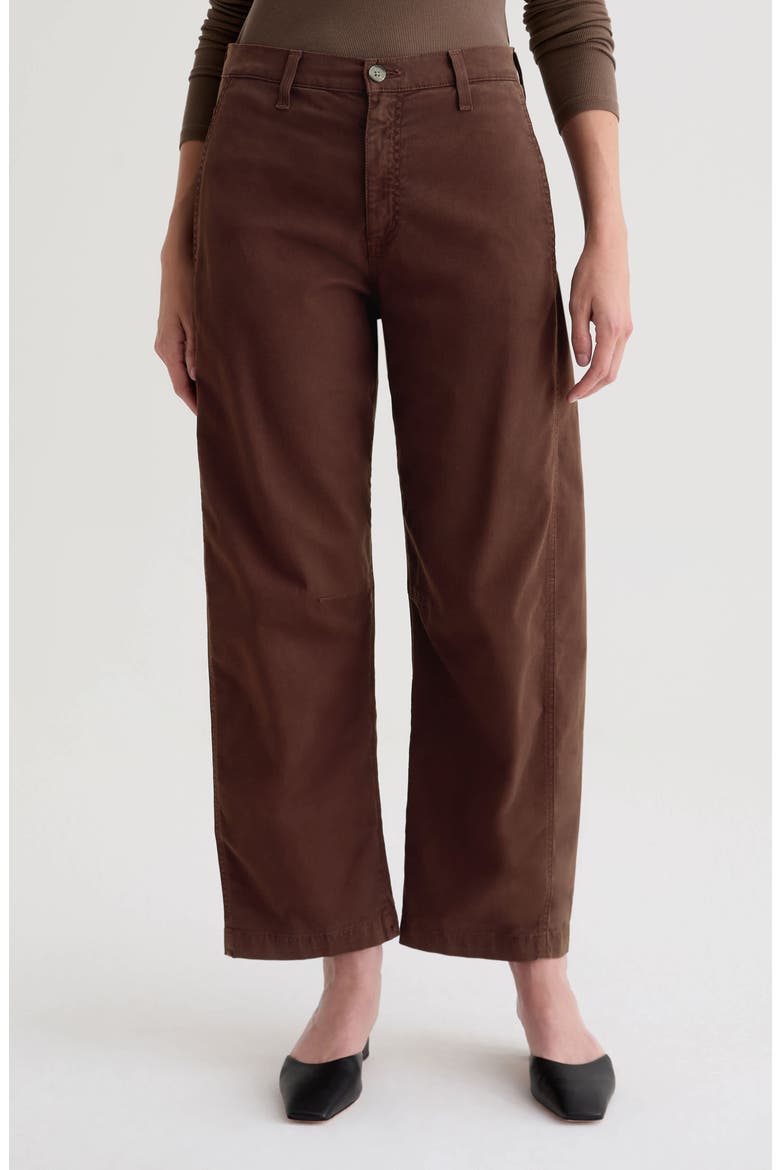 Fiona Ankle Barrel Leg Chinos, Main, color, COFFEE BEAN