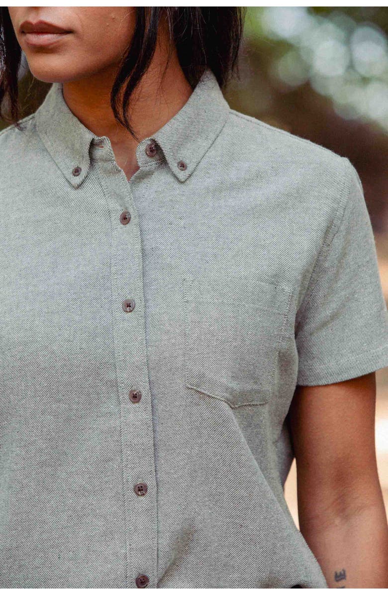 Bridge & Burn Juniper Shirt, Alternate, color, Olive Twill