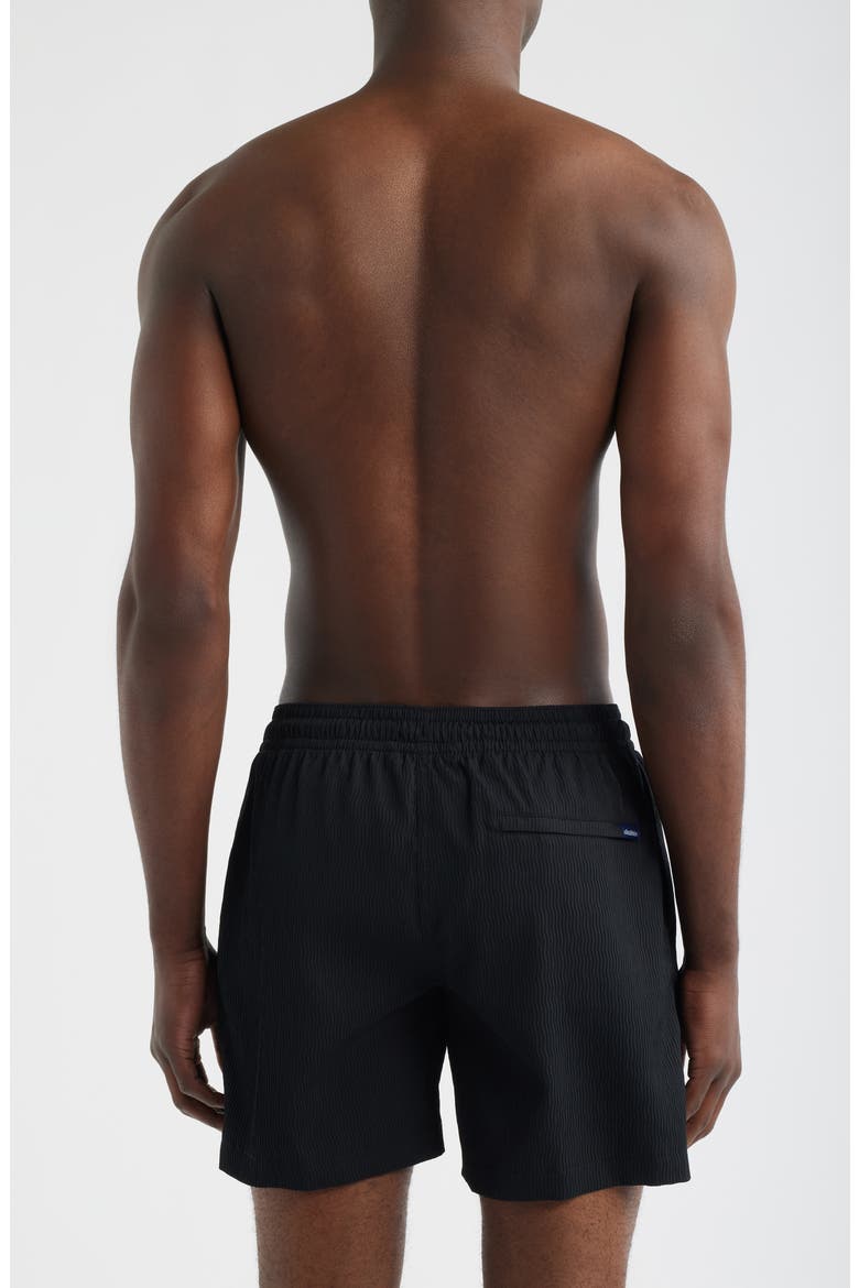 The Secret Agent 5.5-Inch Swim Trunks, Alternate, color, BLACK - SOLID