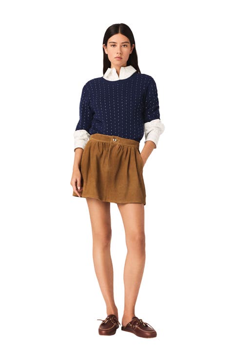 Short Suede Skirt