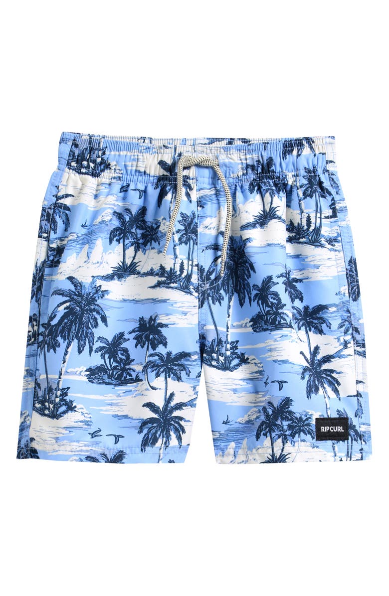 Rip Curl Kids' Dreamers Volley Swim Trunks, Main, color, Ice Blue
